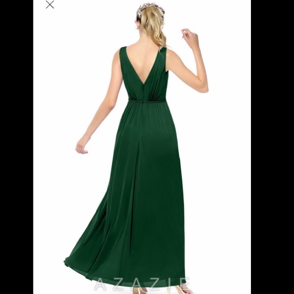 Azazie Tanicia Dress Dark Green - Picture 2 of 3